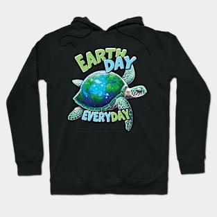 Love Your Home Planet Earth Day Awareness Cosmic Turtle Hoodie